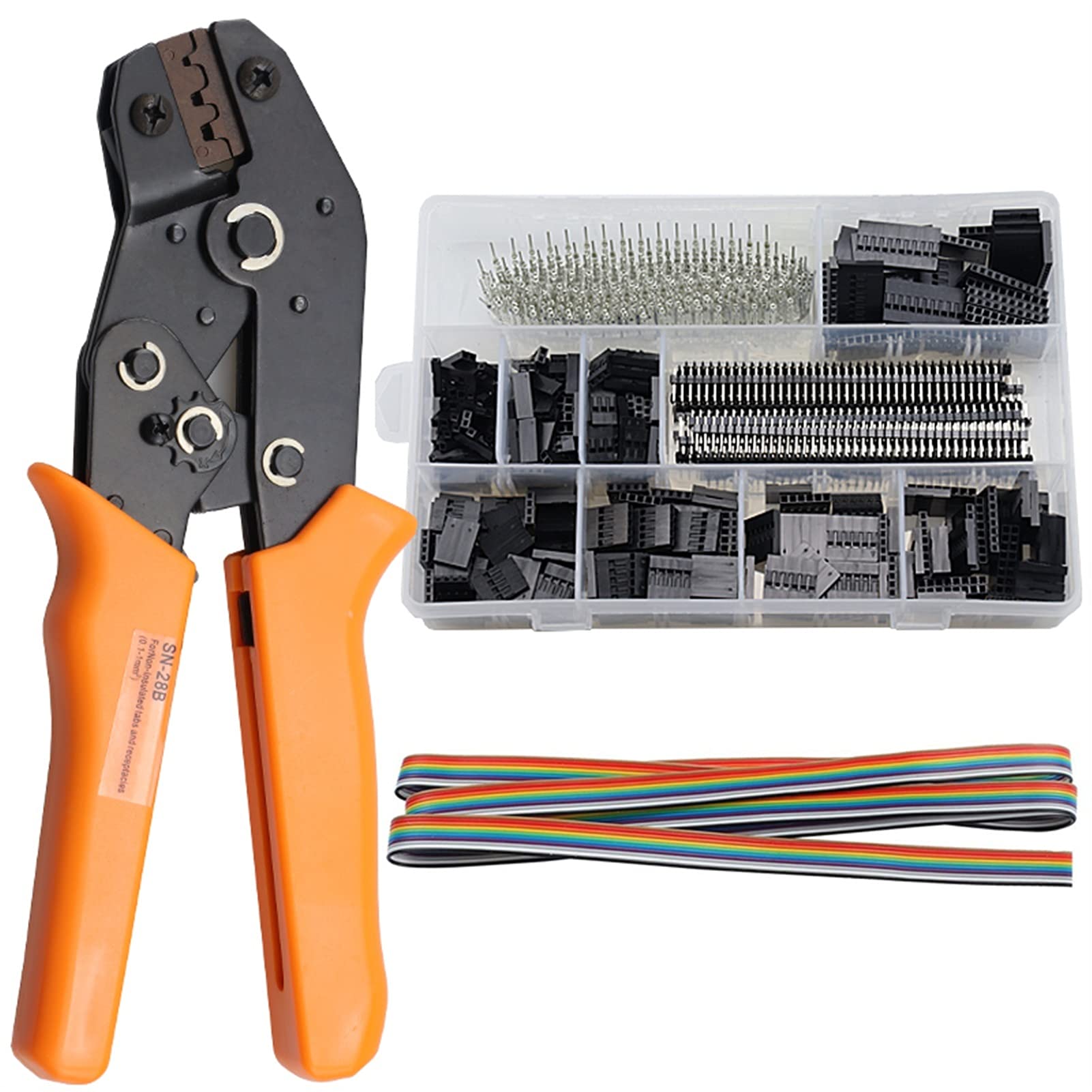 Conjunto De Alicates Engarzados SN-28B 1550 Kit De PCS For 2.54/2.8/3.0/3.96/4.8 Terminal De Resorte Terminal Terminal Herramientas Eléctricas 0.1-1.5 (MM2) para Bricolaje y reparación de cabl