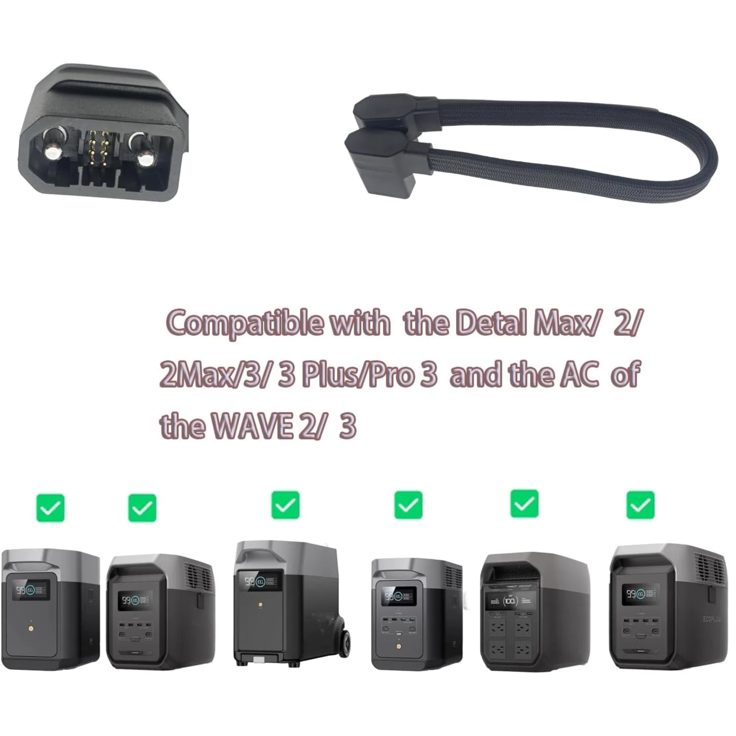 Amazon.co.jp: For EcoFlow XT150 エコフロー ケーブル | デルタ 3 L