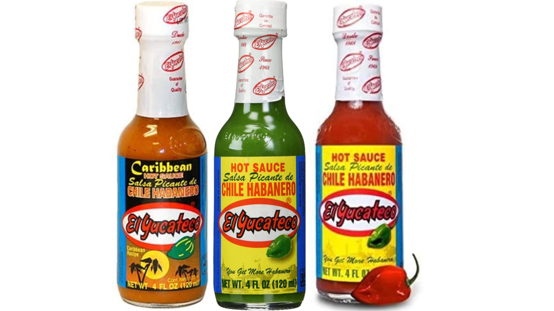 Buy El Yucateco Salsa Mexican Hot Sauce ,3 Bottle Pack & El Yucateco