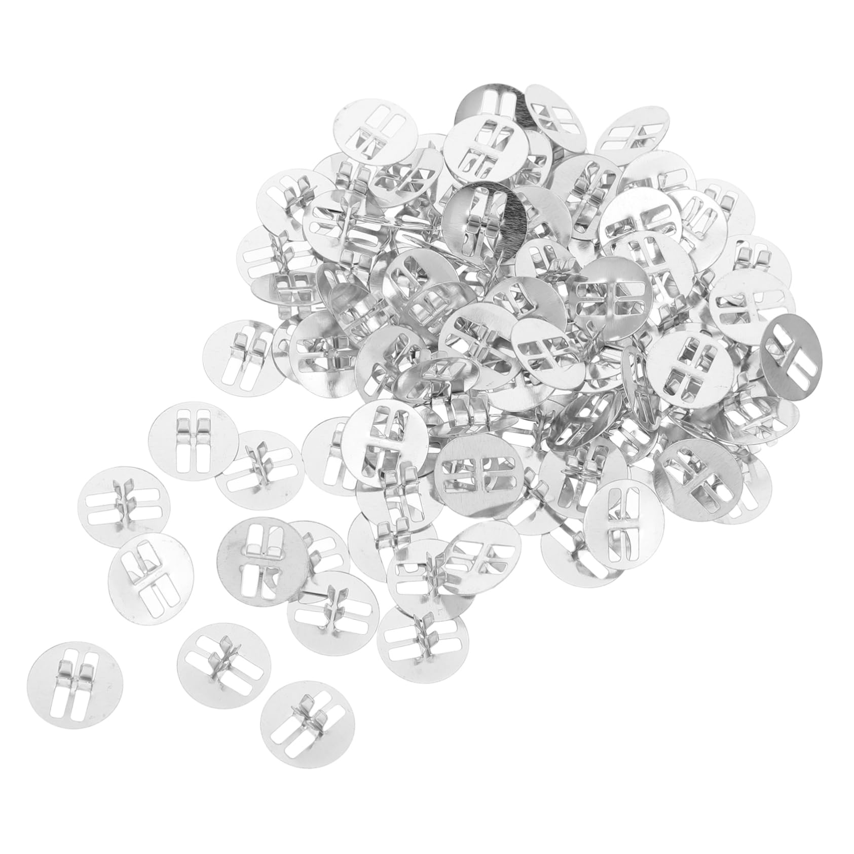 STOBAZA 100pcs Candle Wicks Metal Clips Heavy Duty Wick Holders for Crafting Construction Stable Flame for Candle Making Essential Accessories for Wax Working