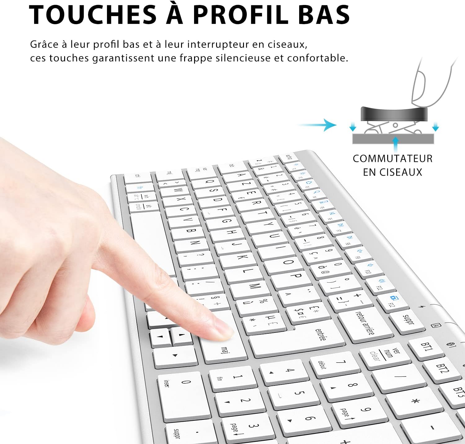 Tastatură iClever BK10 cu diferite dispozitive