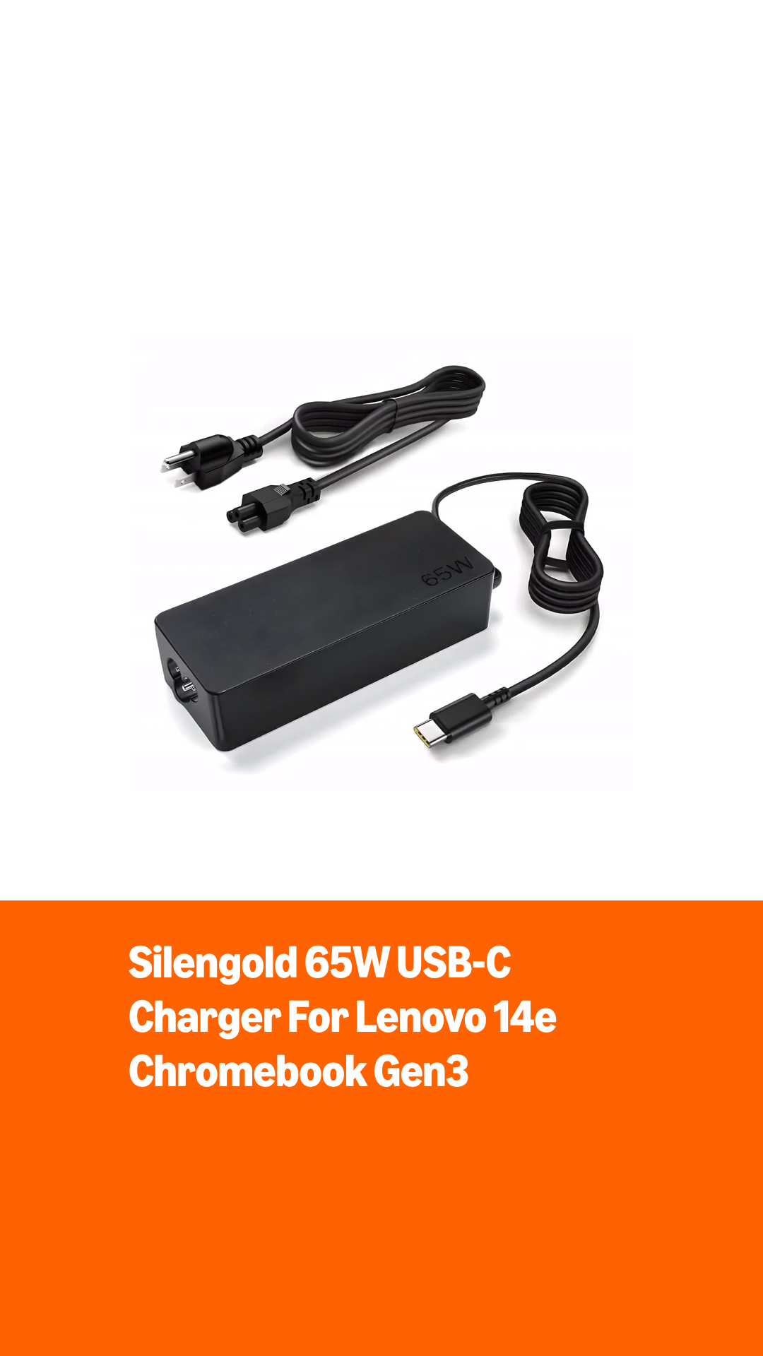 Amazon.com: 65W USB-C Charger for Lenovo 14e Chromebook Gen3 82W6