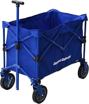 Amazon キャンパーズコレクション 山善 キャリーワゴン カート 深型で長尺の荷物運搬がラク 効率 収束型で組立不要 簡単 持ち運び便利 コンパクト 収納 アウトドア キャンプ アウトドアワゴン ブラック ブルー ベージュ レッド Emc 80 キャンパーズ