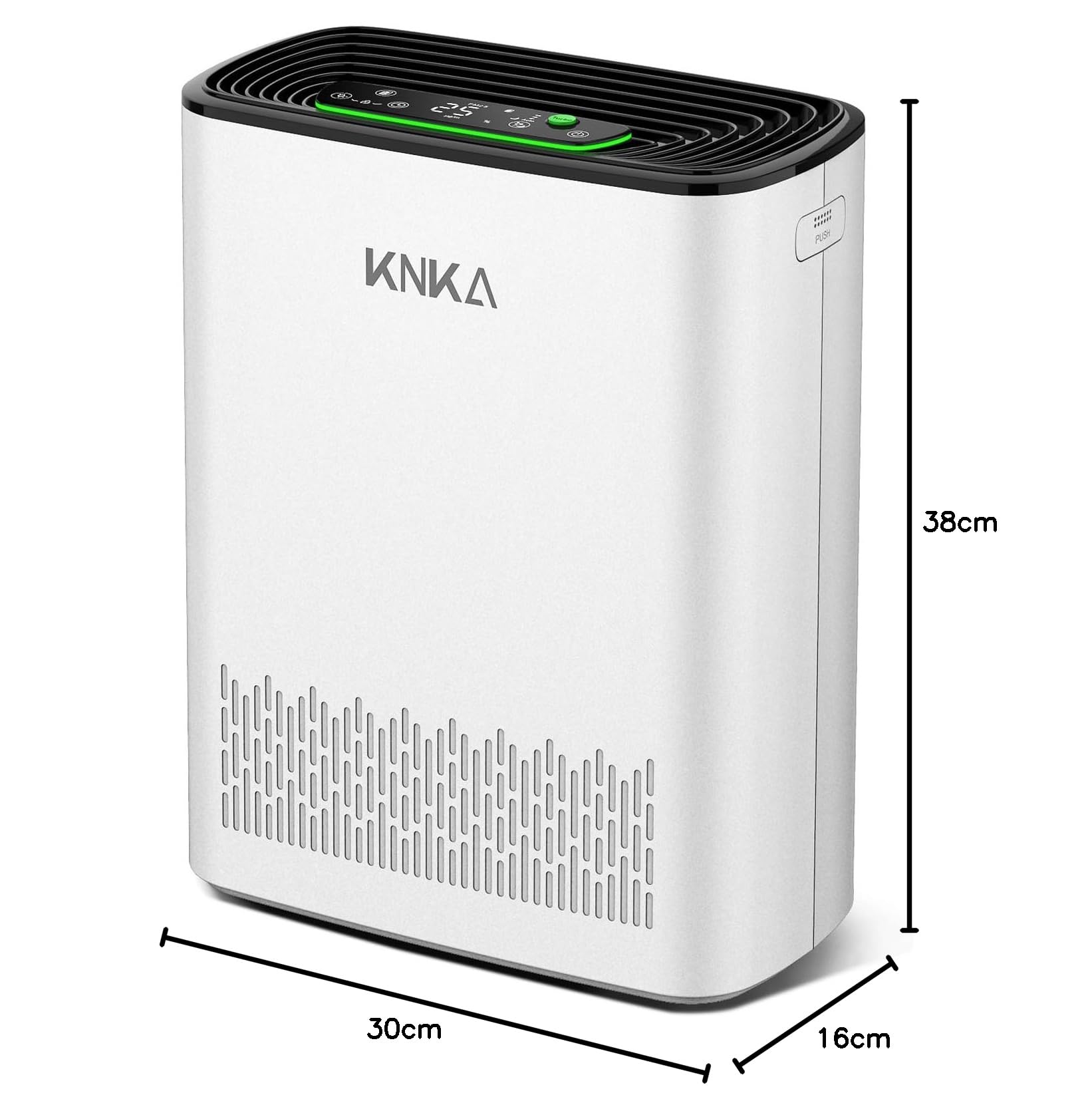 KNKA Purificateur d'air, CADR 300 m³/h, jusqu'à 80 m², Performance HEPA (Mode Nuit) élimine 99,97% Poussière/Pollen/Odeurs, avec Capteur Intelligent, Idéal Fumeurs & Animaux, APH3000
