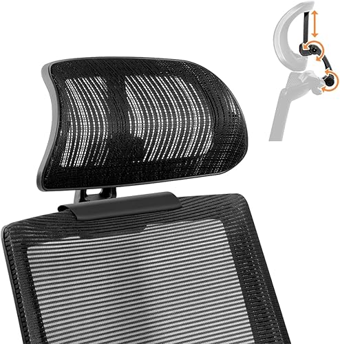 El reposacabezas de la silla de oficina universal puede ajustar la altura, inclinación y distancia entre la parte delantera y trasera. el