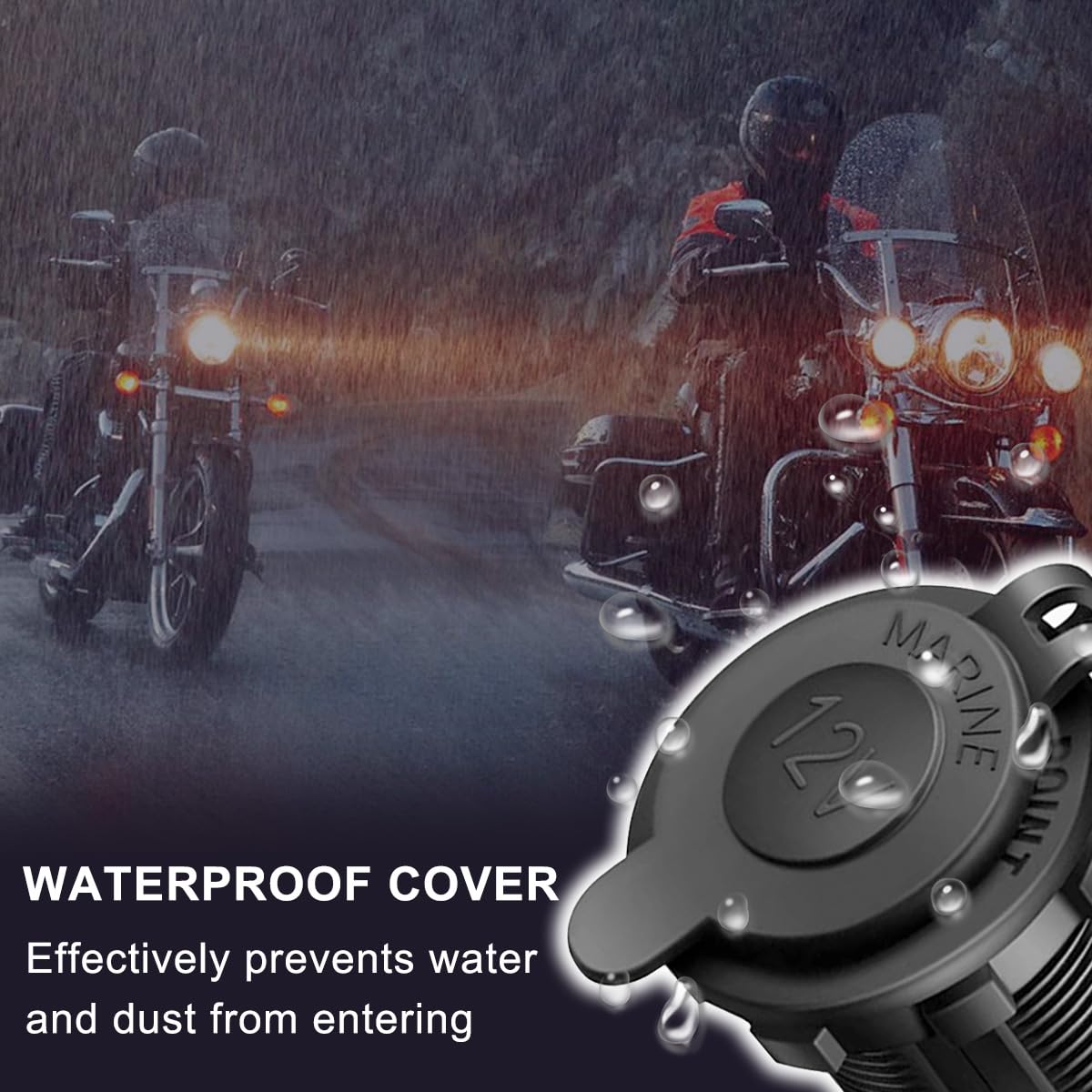 presa accendisigari, sostituzione presa di corrente auto DC 12V, adattatore di presa di corrente impermeabile con cablaggio per auto camion moto - 2pcs