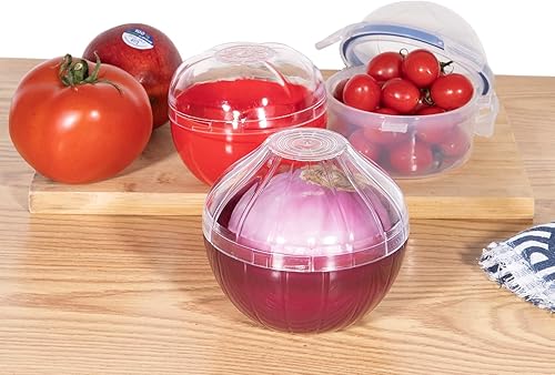 Vista 13 de Ortarco Tomato Keeper Tomate Saver Tomate Storage Contenedores Reutilizables Tomate Holder Organizador
