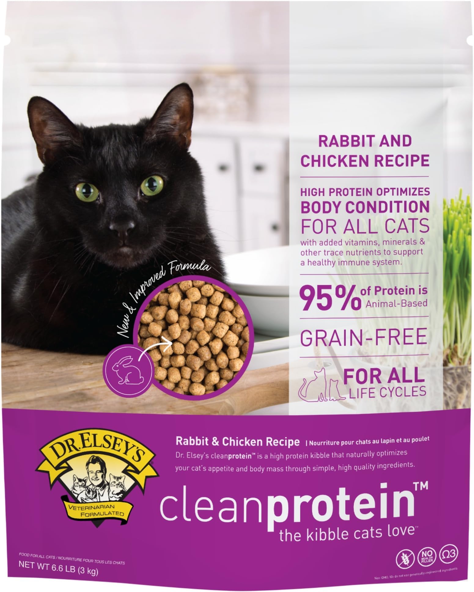 Dr. Elsey's Cleanprotein Dry Kibble Rabbit 6.6lb.