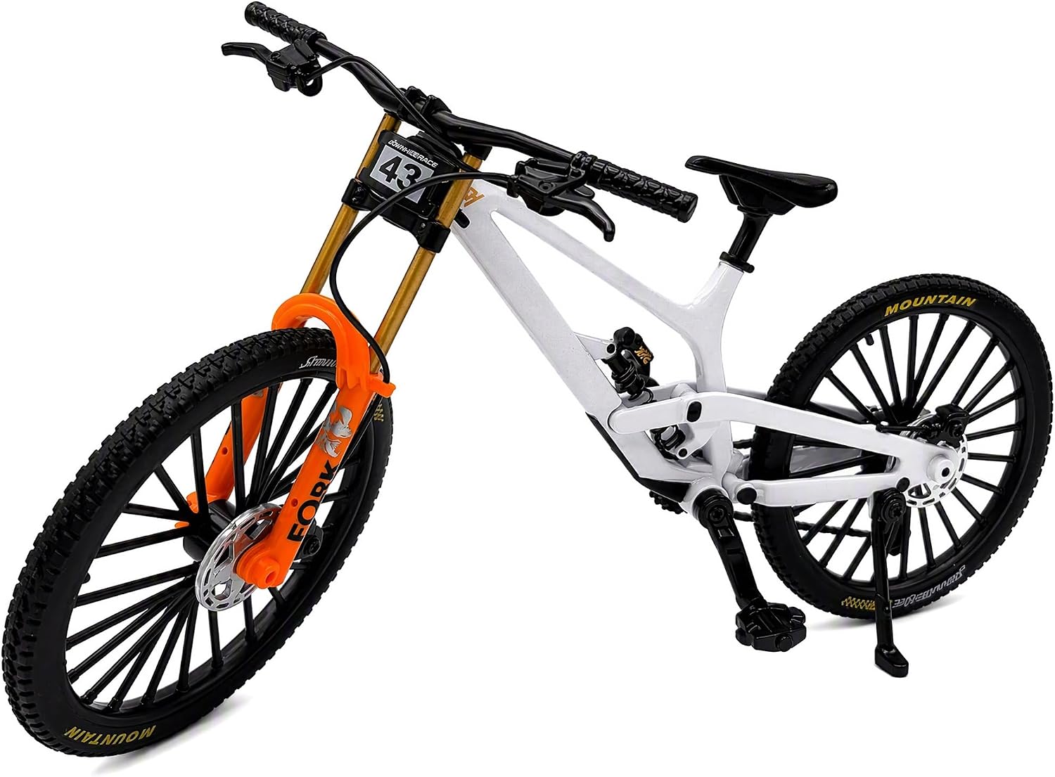 1:8 Scale Finger Mountain Bicycle Die-Cast Alloy Bike Model,White