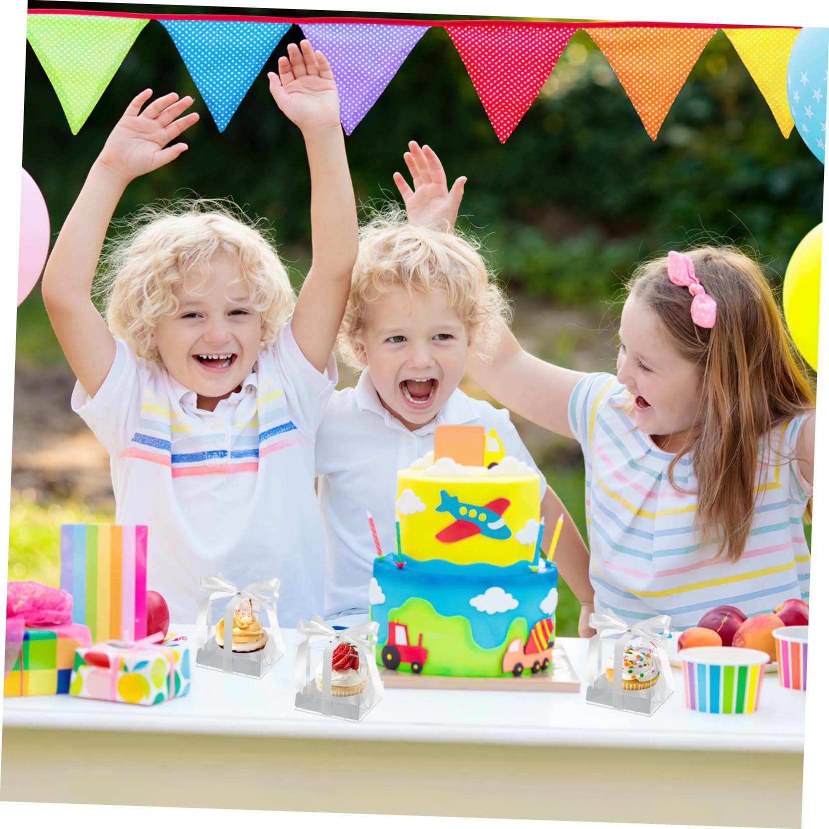 Alipis 10pcs Transparent Cupcake Packing Boxes Cake Boxes for Birthday Parties for Cookies and Desserts Includes Matching Inserts for Secure Presentation