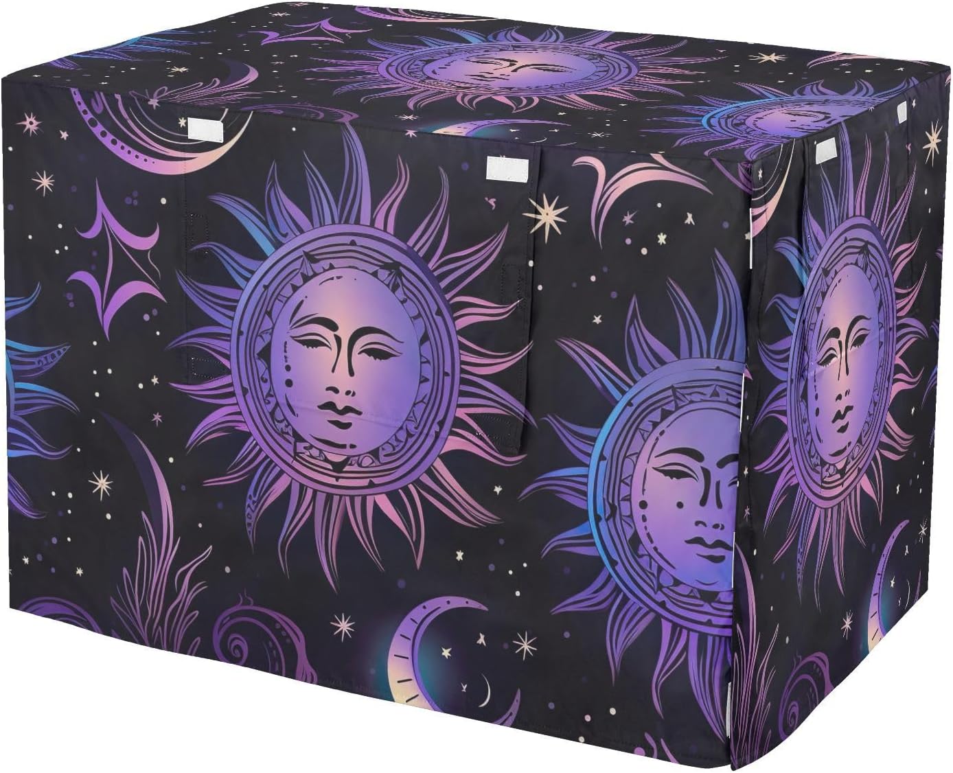 Sun Moon Black Dog Crate Covers Washable, S-XL Breathable Cage Cover for Puppies Training, X-Large