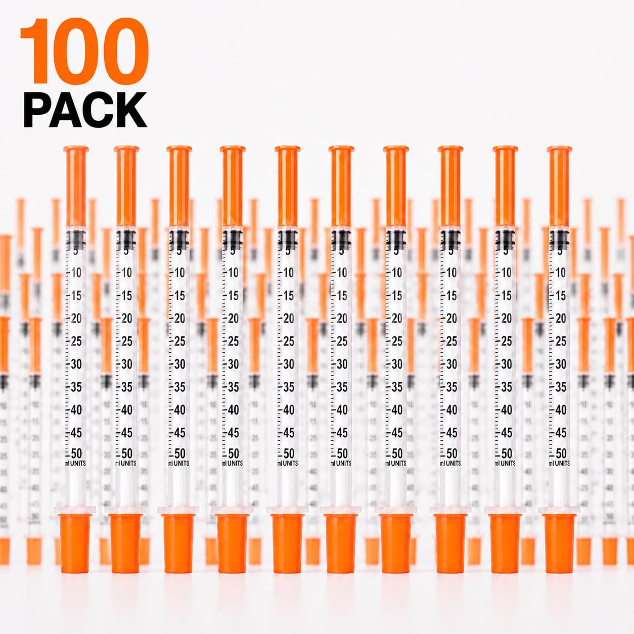 100 Pack 0.5ml/cc Syringes with Needle 31G 5/16 Inch, U-100 Lab Syringes, Individually Wrapped — Amazon image 4