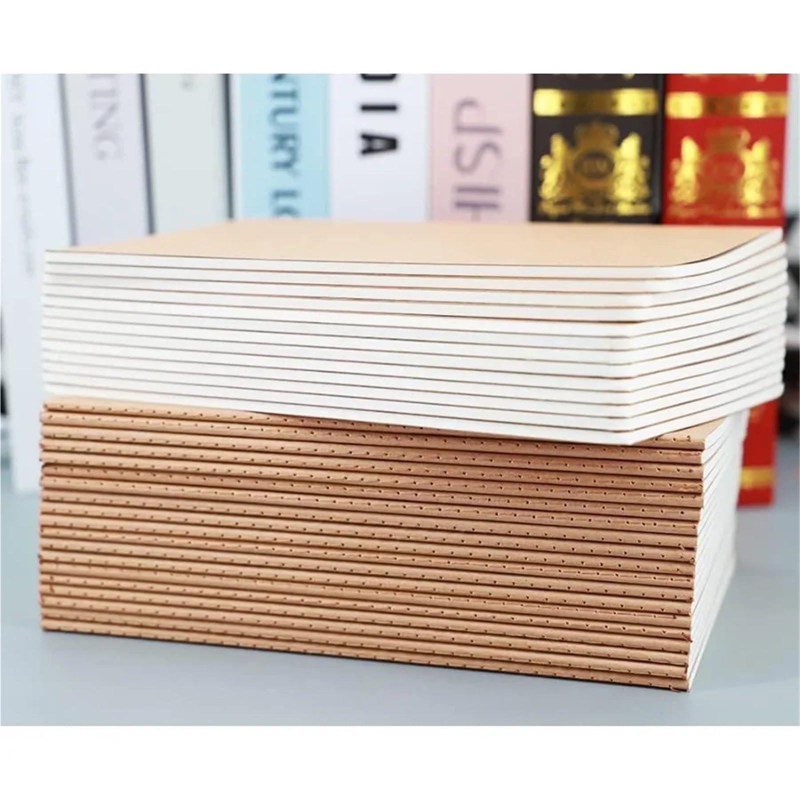 Quaderni a righe, confezione da 24 quaderni A5 in carta kraft, per scrivere, 20,3 x 14,9 cm, a righe, 60 pagine con carta a righe