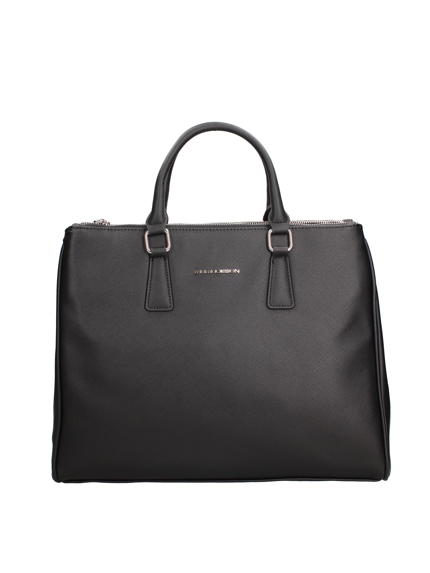 MOMO Design Borsa da Lavoro Uomo Nero Poliuretano Trieste 30x38x9 cm