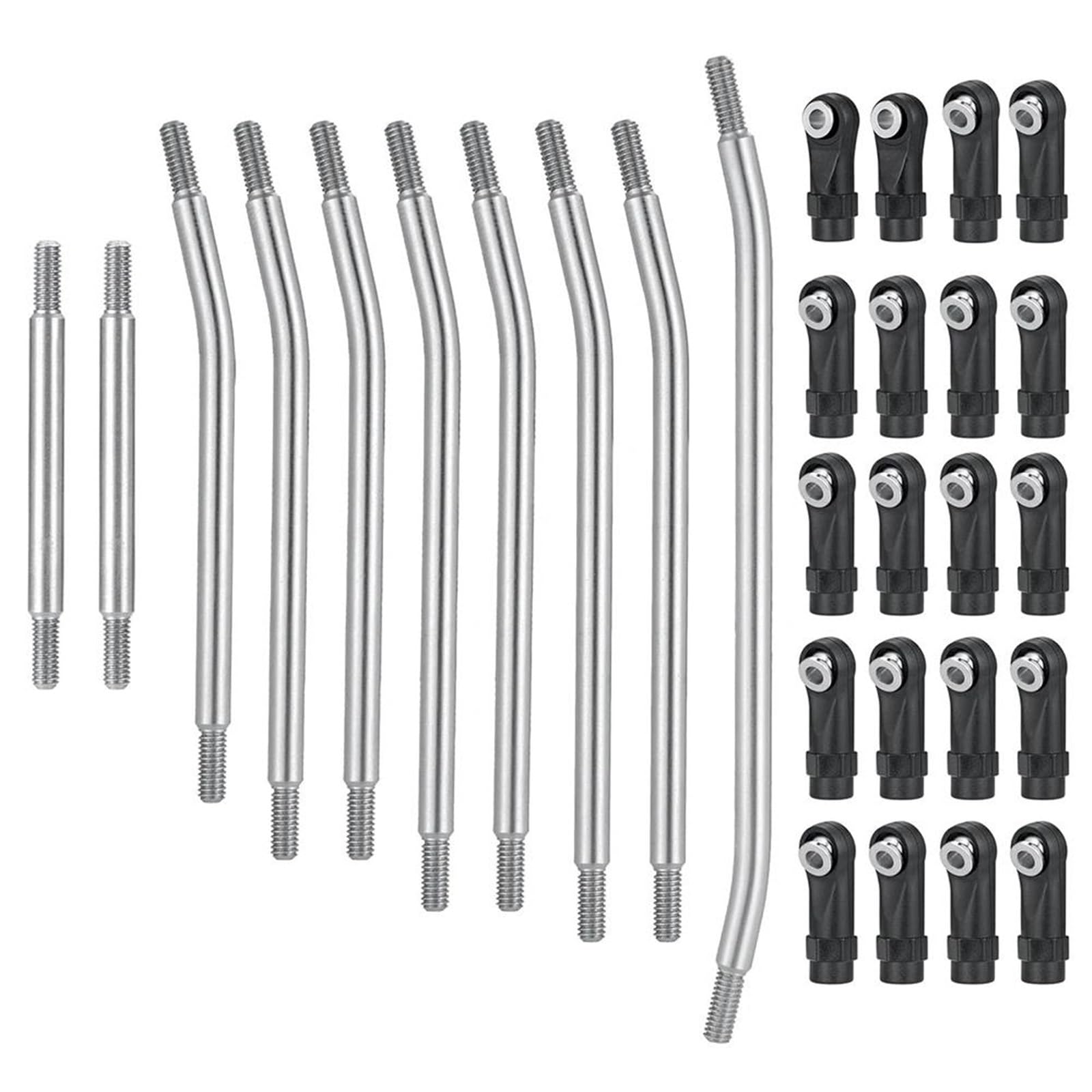 Bielle RC Voitures pour Element pour Enduro Pièces Mise À Niveau De Voiture RC 1/10, 10 Pièces/Ensemble, Kit Liaison Biellette Suspension Supérieure Et Inférieure en Acier