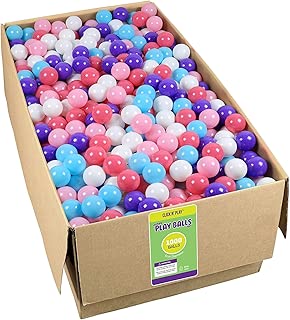 Click N' Play Plastic Ball Phthalate Free Bpa Free Crush Proof Pit Balls 5 Pretty Feminine Colors (Bulk Pack of 1000 Balls) - coolthings.us