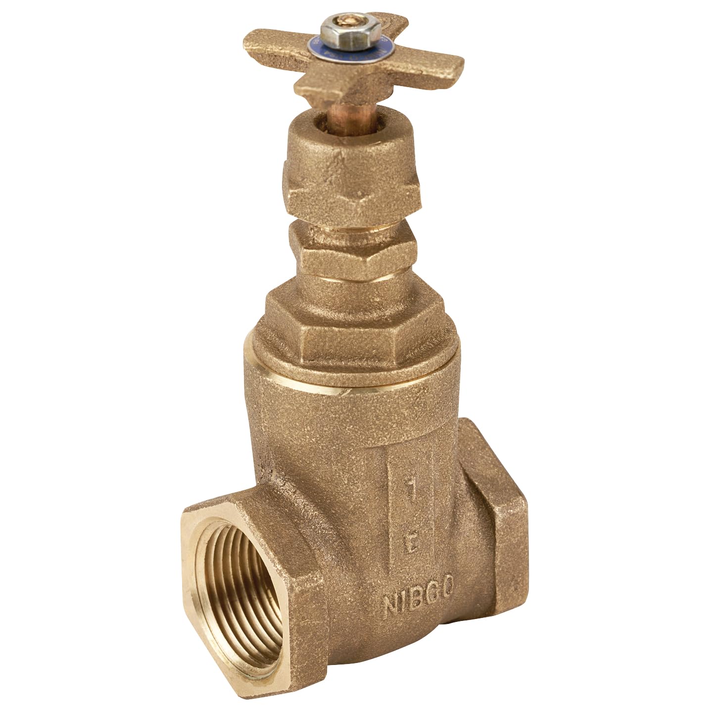 NIBCO Fig No T-113-K, 2 in. Bronze Gate Valve, Class 125, Irrigation, Threaded
