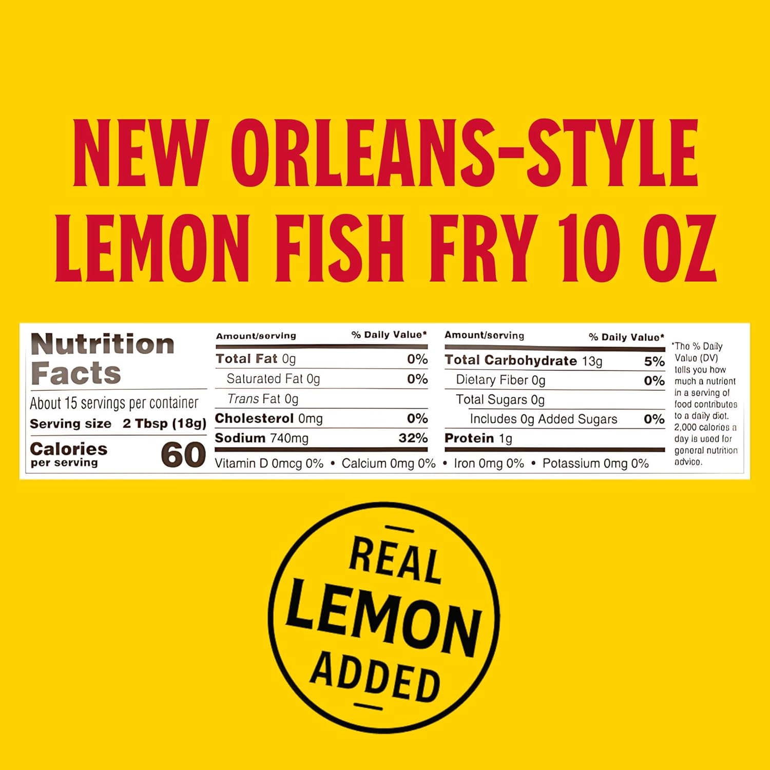 Louisiana Fish Fry New Orleans Style Lemon Mix, 10-Ounce (Pack of 12)