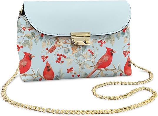 Leather Crossbody Bags for Women with Zipper Wallet Bag Casual Crossbody Purses with Chain Straps