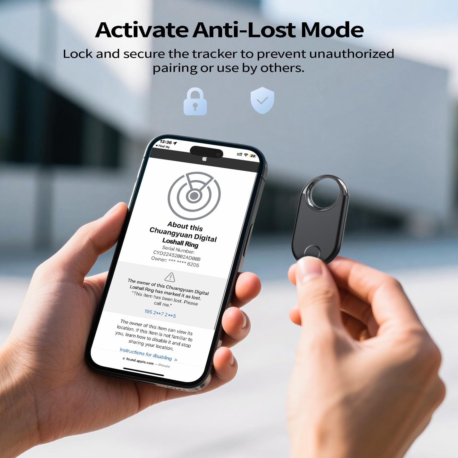 Smart Air Tags Bluetooth Tracker Finder 4 pezzi, Bluetooth Localizzatore Funziona con Apple Dov'è App (solo iOS) Trova oggetti e chiavi per Bagagli, Valigie, ZainiBorse, Batteria Sostituibile. Nero