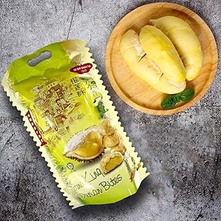 Pack of 3, Thai Flavour Musang King Durian Cake, 6.4oz – 6 Individually Wrapped Pieces, Soft Chewy Malaysian Durian Snack.