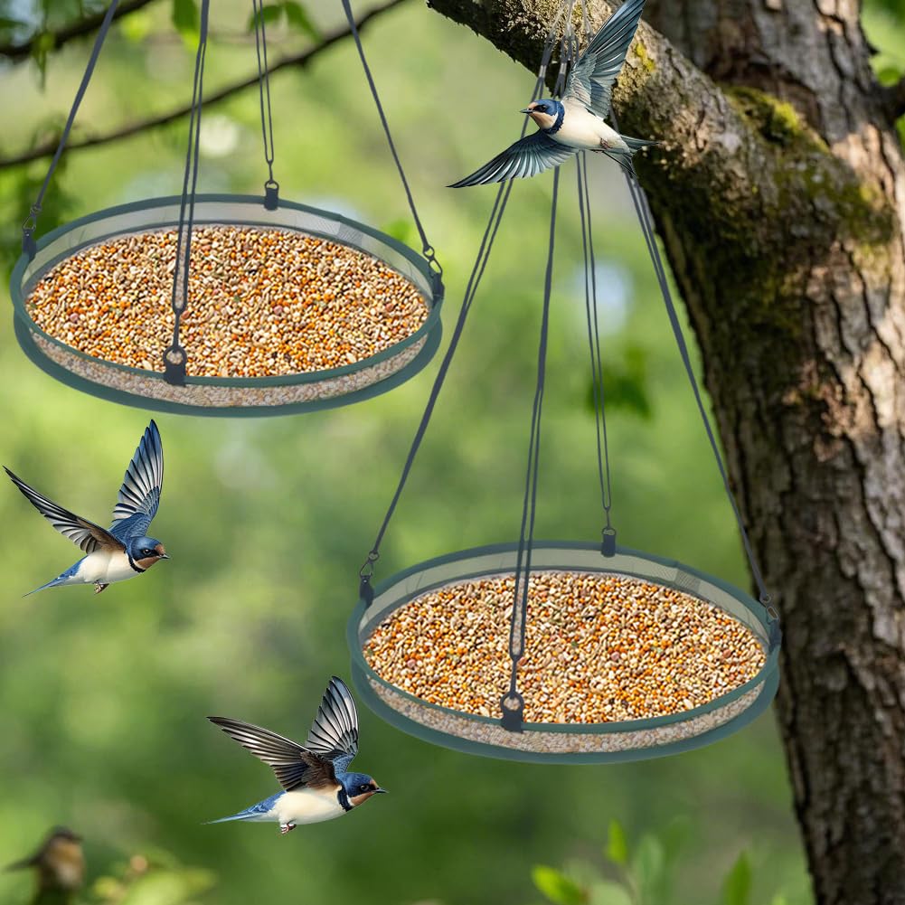 Vogelfuttertabletts, 2 Pakete, Futterstelle aus Stoff für Vögel, Zubehör für Vögel im Freien