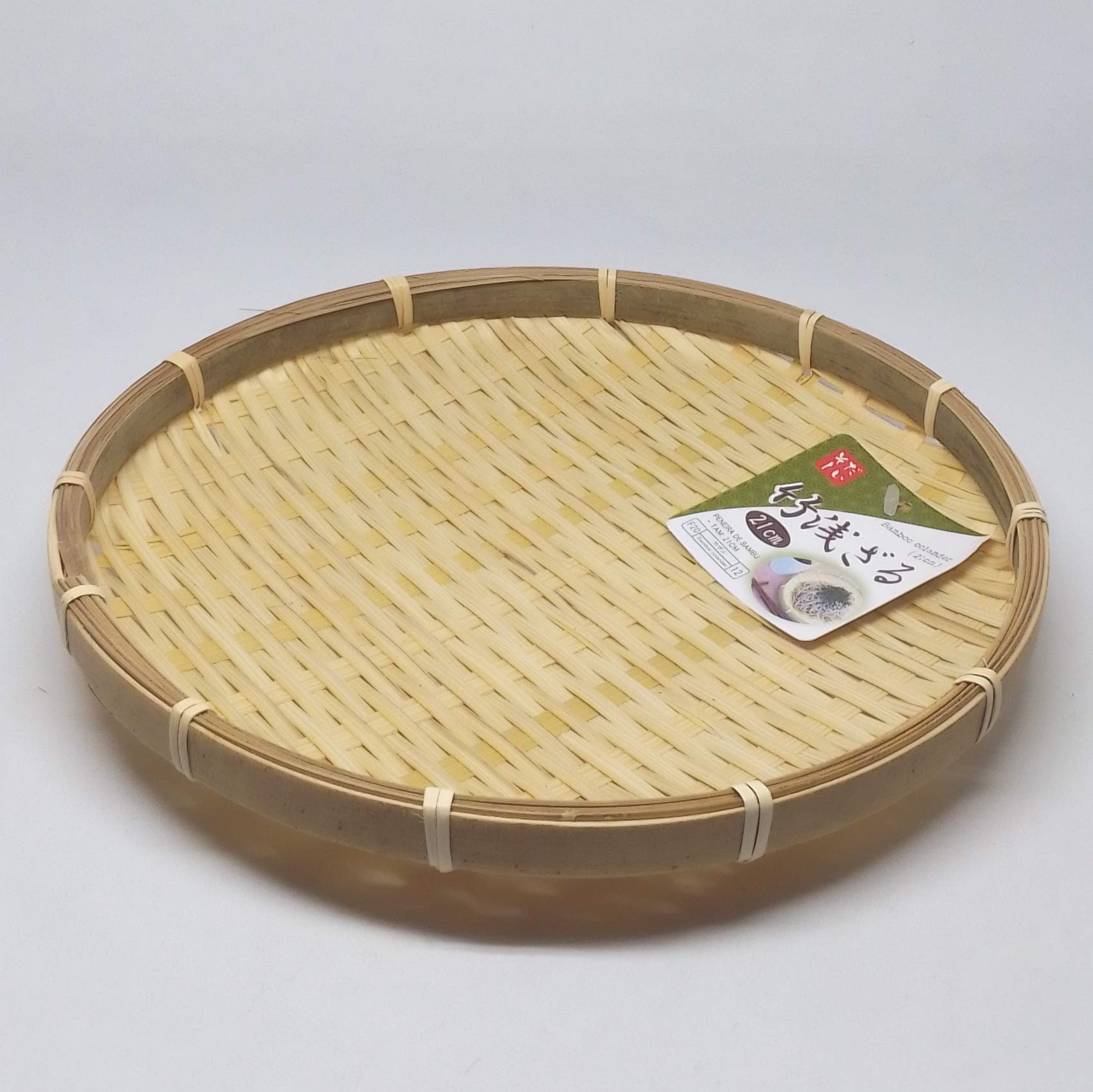 Daiso Japan Bamboo Round Zaru Basket/Colander For Soba, Udon and