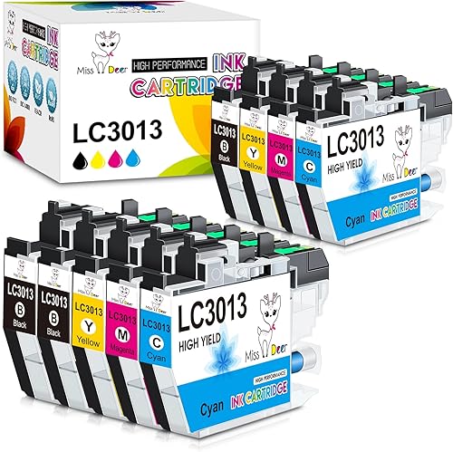 Miss Deer LC3013 - Cartuchos de tinta BKCMY, compatible con tinta de repuesto para Brother LC 3013 LC3011 de alto rendimiento para impresora