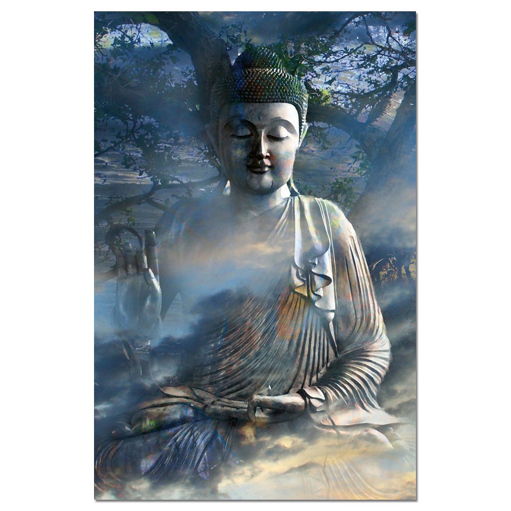 Tree-Free Greetings EcoNotes Stationary- Blank Note Cards with Envelopes, 4" x 6", Universal Flow, Zen Themed, Boxed Set of 12 (FS66488)