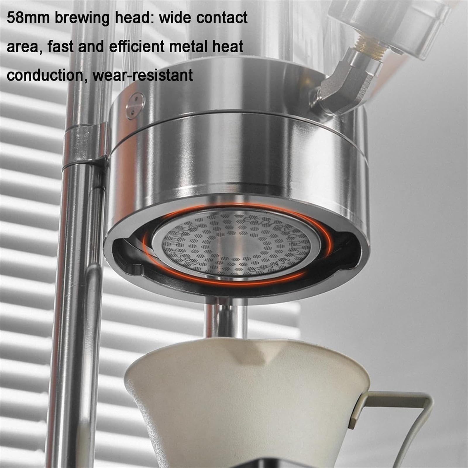 Cafetera manual, cafetera no eléctrica de acero inoxidable, presión de 1 a 16 bar, capacidad de 345 ml para uso doméstico y exterior