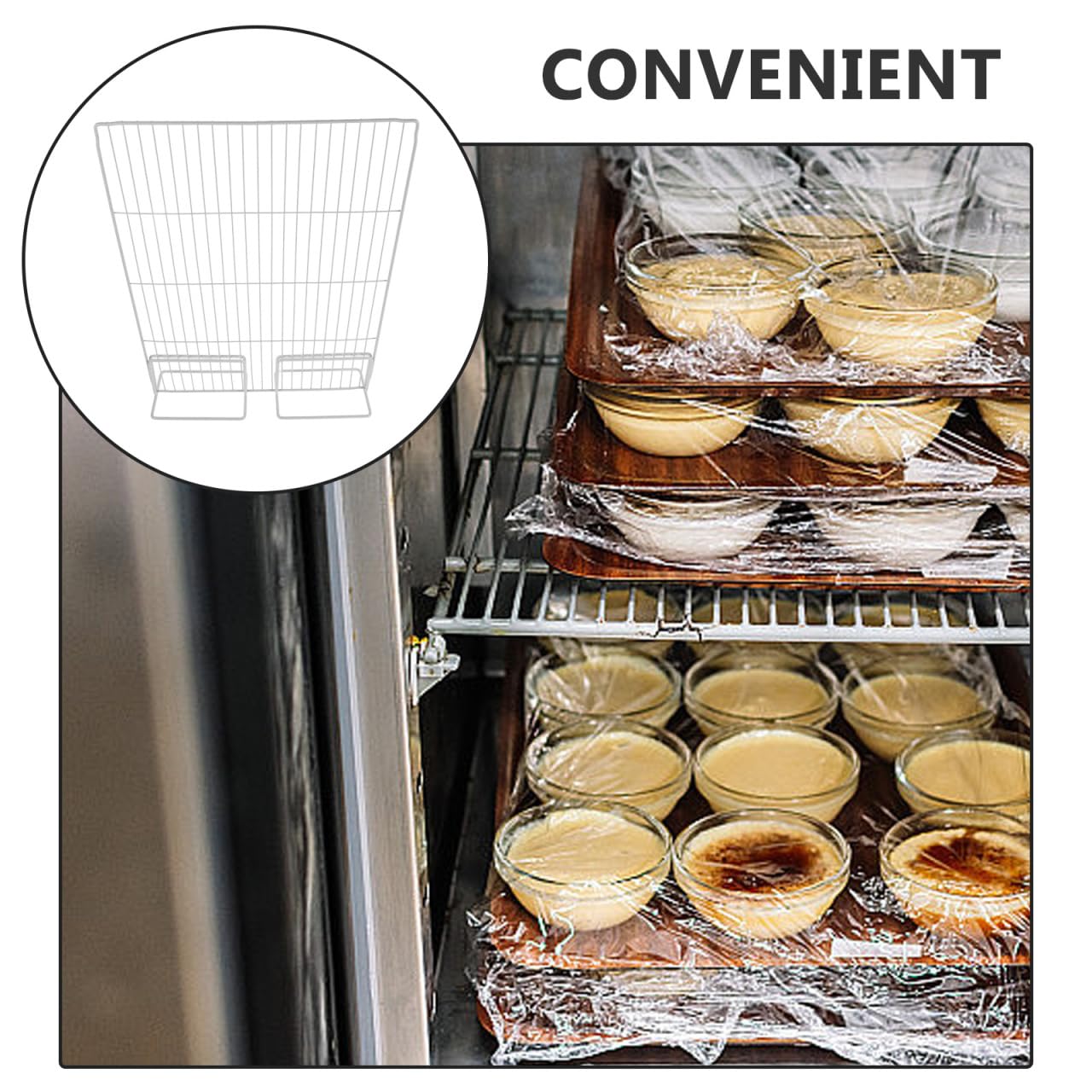 Garneck Refrigerator Partition Wire Shelf Chest Freezer Iron Mesh Dividers Metal Fridge Separator for Organized Storage White Divider for Deep Freezer Cabinet(17.7X13.7inch)