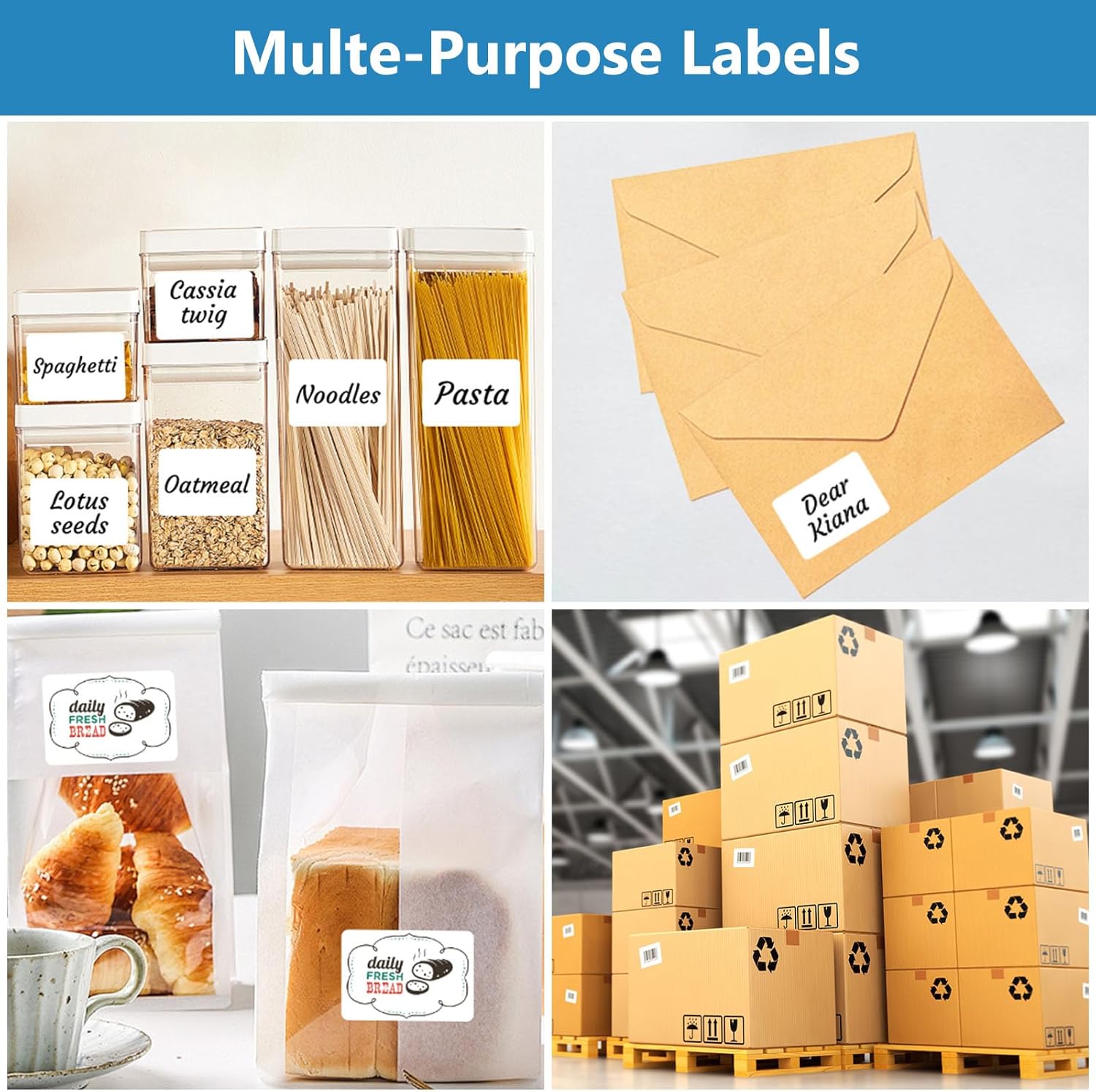 Name Tag Stickers- 3 3/8" X 2 1/3" Blank Labels, Printable Sticker Paper for Inkjet Printer, Adhesive Sticker Labels, Return Address Mailing Labels for Envelopes- 25 Sheets, 200 Labels - Image 7