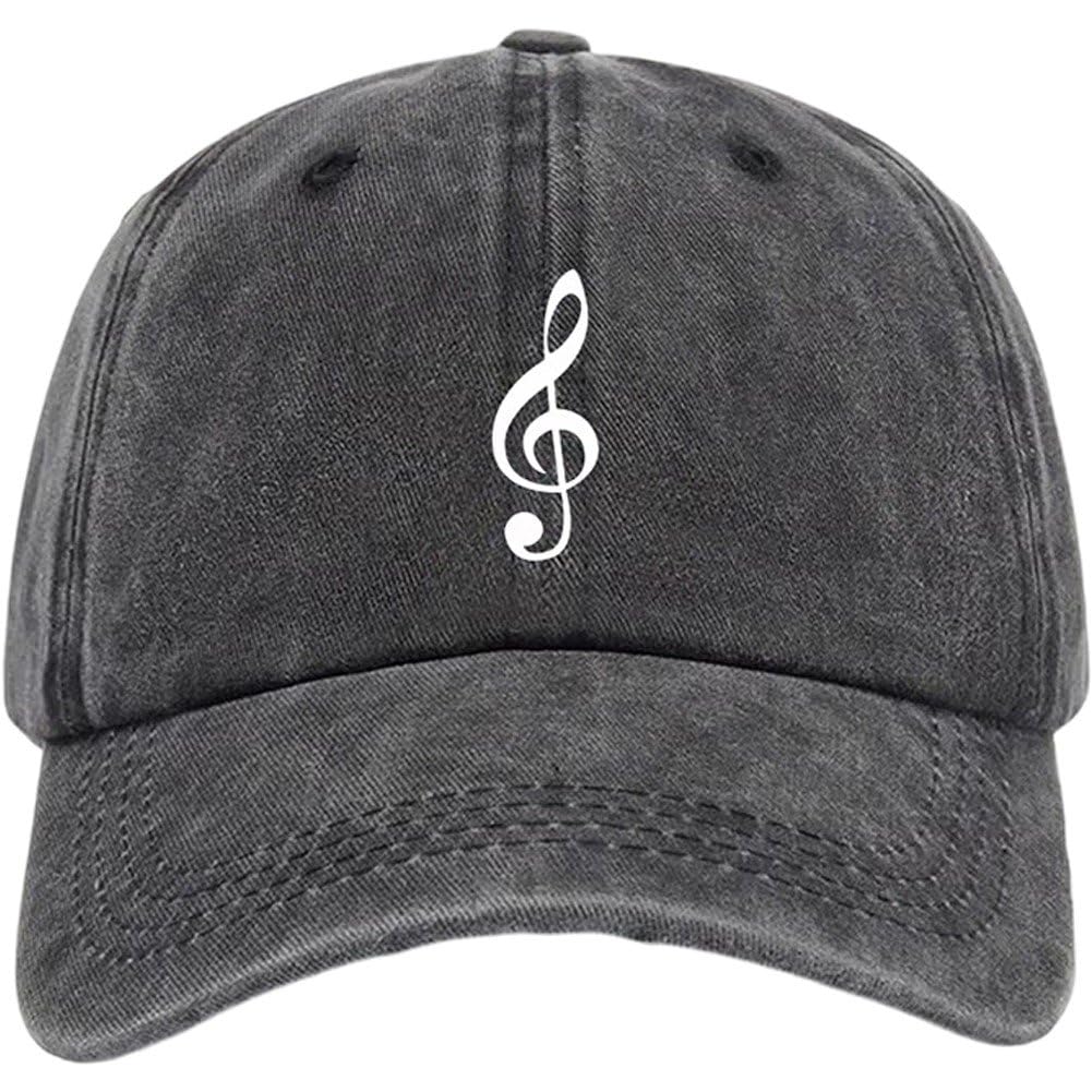 Sslvya Vintage Music Notes Baseball Cap for Men Women Unisex Adjustable Trucker Hats Casual Sun Hat for Outdoor