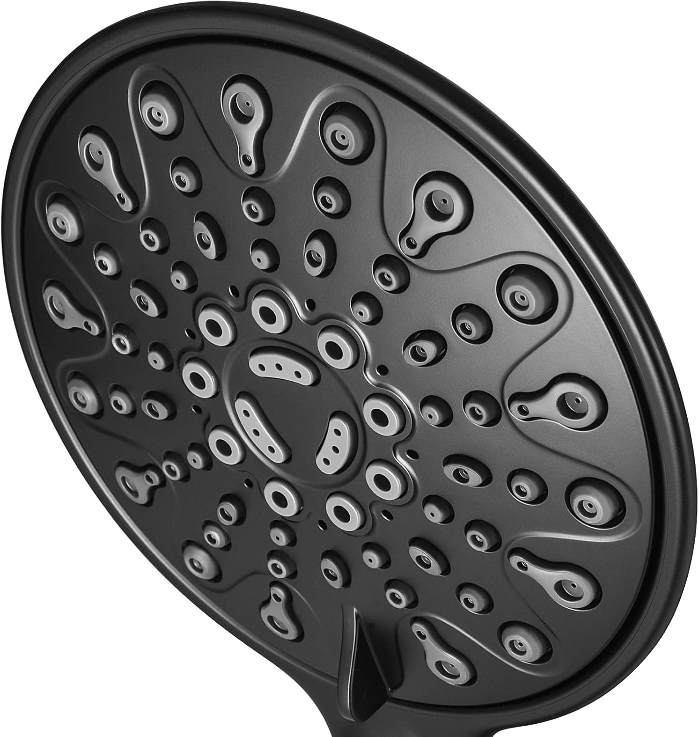 Bеѕt Dеаl Prоduсt Couradric Handheld Shower Head, 6 Matte Black Face 6 Spray Setting Shower Head with High Pressure, Brass Swivel Ball Mount and Extra Long Flexible Stainless Steel Hose