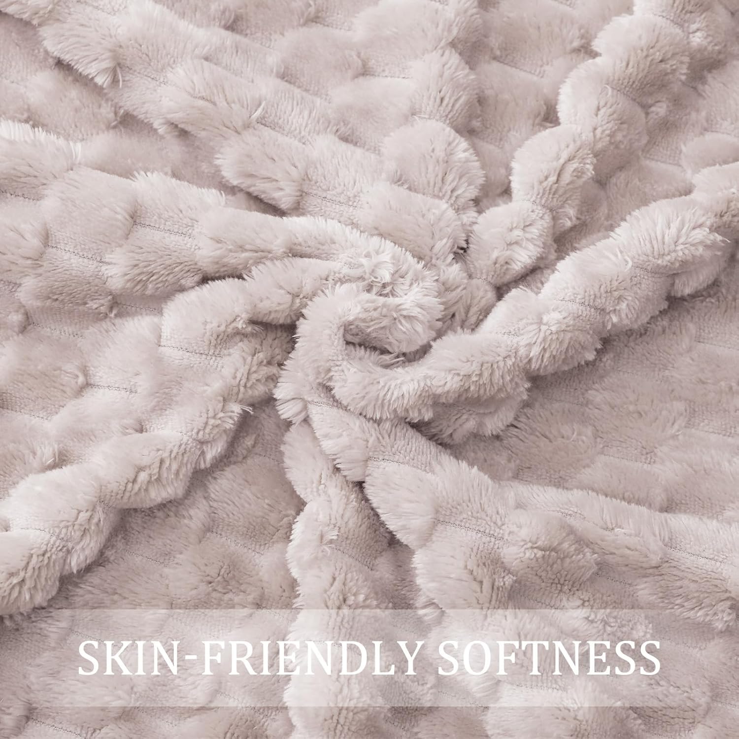 Exclusivo Mezcla Fleece Twin Blanket for Bed, Extra Large Fuzzy Camel Bed Blankets, Soft Cozy Plush Sofa Throws for All Seasons, 60x80 Inches - Image 7