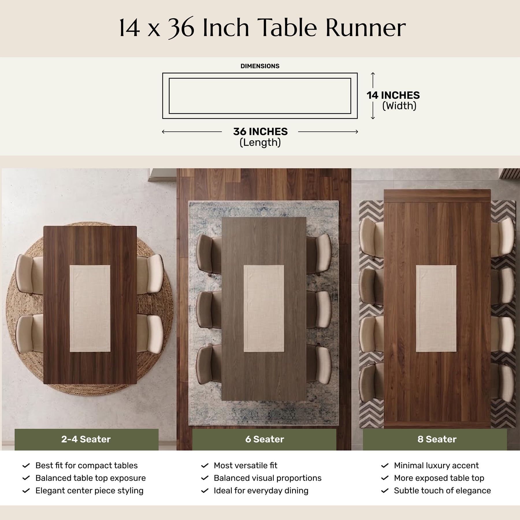 Solino Home Camino de mesa de lino a rayas francesas de 14 x 36 pulgadas, 100 % lino puro, rojo y blanco, lavable a máquina, camino de mesa de comedor de granja