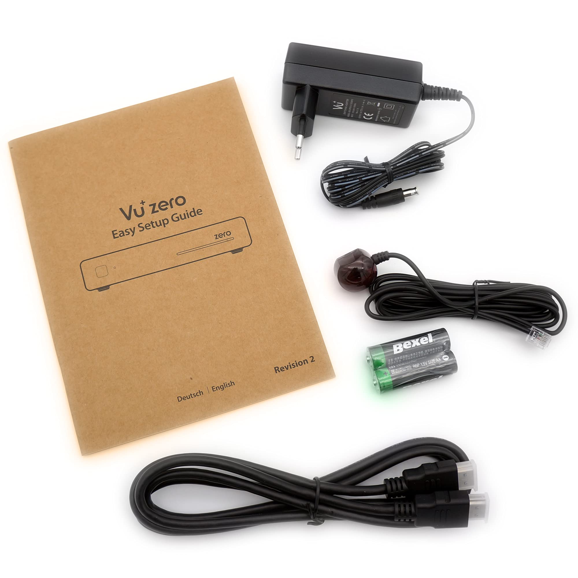 VU+ Zero HW Version 2-1 sintonizador DVB-S2 Full-HD E2 Linux Receptor, Youtube, Receptor satélite con función de grabación, Lector de Tarjetas, Multimedia, HDMI EasyMouse, lápiz WiFi 300Mbit, Negro