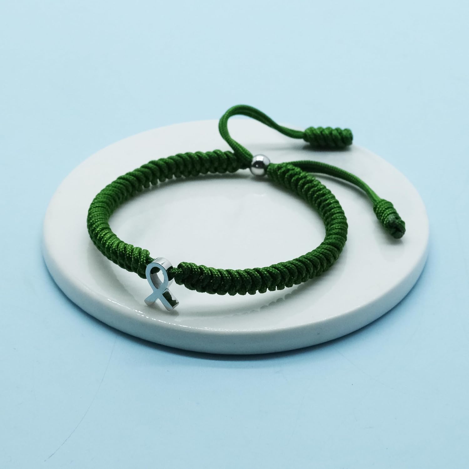 LAMIBEE Bracelet For A Cause, Awareness Ribbon Bangle Bracelets, Wristbands Get Well Soon, Protection Surfer String Bracelet for Men, Women Boho Amulet Style - Image 3