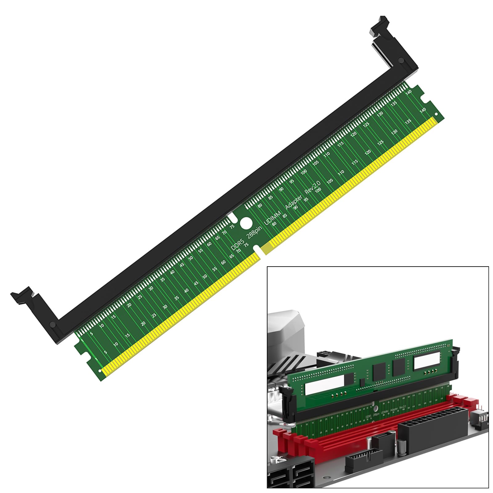 Laptops SO DDR5 Memory to Desktop DDR5 UDIMM Converters Adapters Tester Protections Card