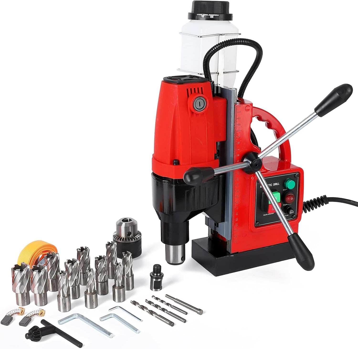 Taladro magnético portátil, 1300 W, 810 RPM, taladro de 1.6 pulgadas, doble pista para mejoras industriales y del hogar