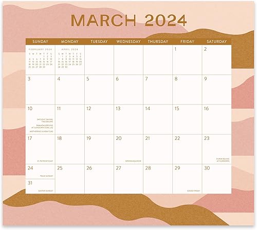 Miniatura 7 de Orange Circle Studio Calendario mensual magnético 2024, planificador diario de 17 meses con colgador de pestañas magnéticas para refrigerador,