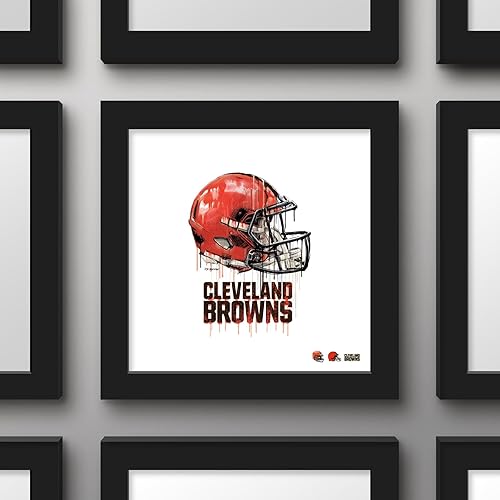 Miniatura 2 de Trends International Gallery Pops NFL Cleveland Browns - Póster de pared con casco de goteo, 12.00 x 12.00 pulgadas, versión de marco negro