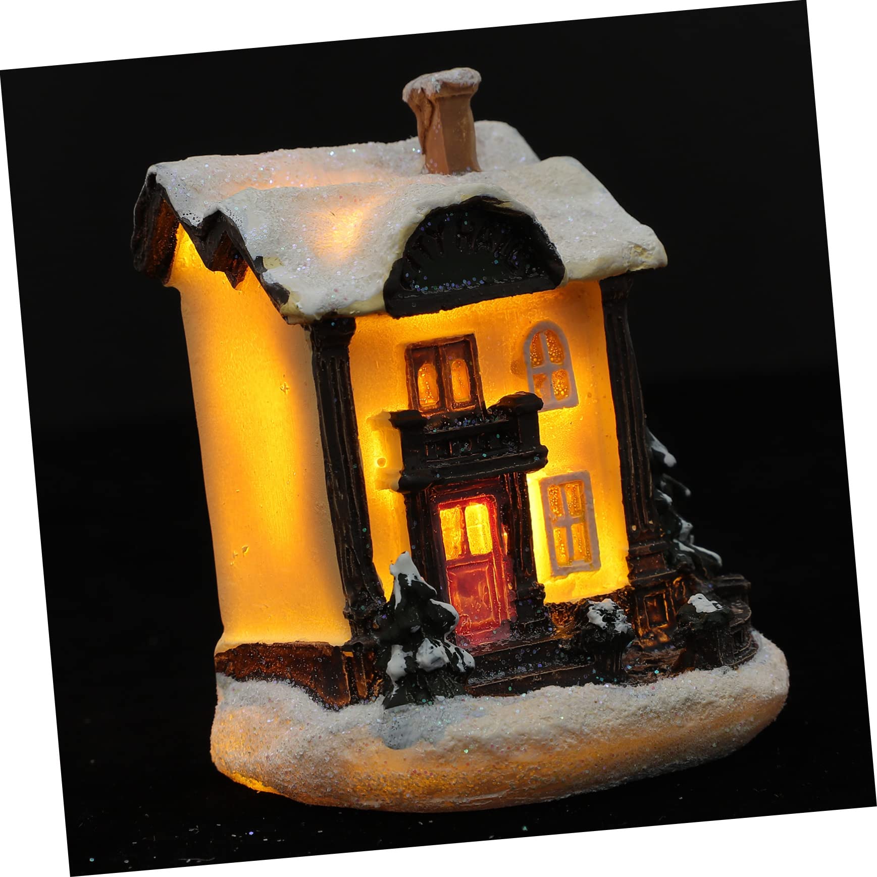 Alipis 1pc Christmas Resin House Ornament Xmas Decoration for Home Shop for Creating Festive Atmosphere and Scene Decor for Holiday Photography and Tabletop Display