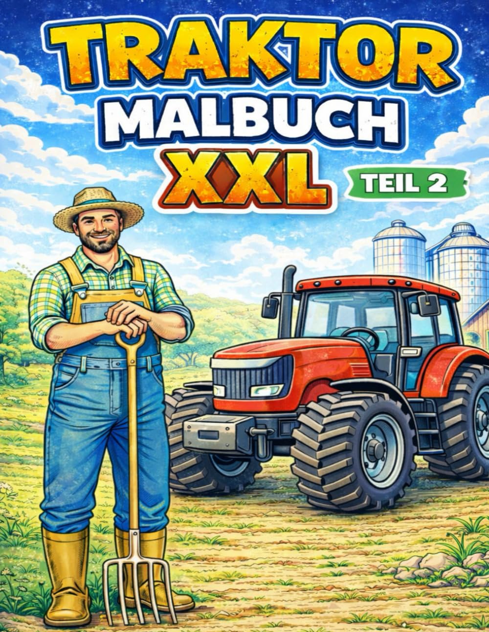 Traktor Malbuch XXL: Viele Traktoren und Landmaschinen zum Ausmalen – für echte Traktor-Fans