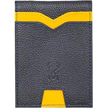Modica Arena - Genuine Leather Minimalist Money Clip Men's Wallet - Ultra Thin Design Navy Blue