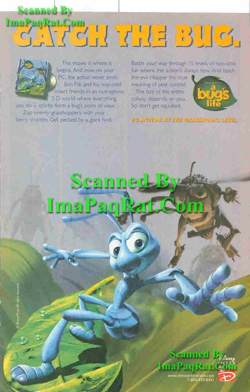Amazon.com: A Bug's Life: Catch the Bug: Flik & Hopper: Disney Pixar: PC  Game: Great Print Ad!: Posters & Prints