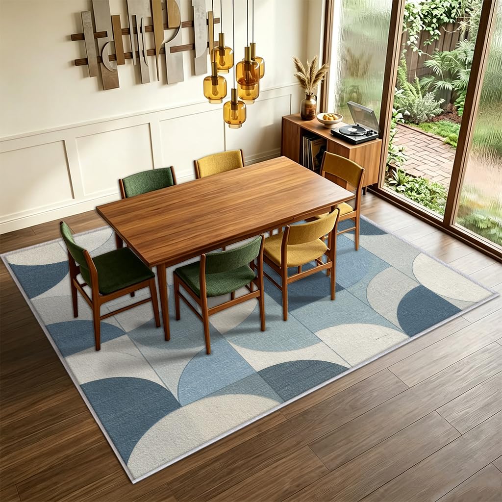 Tapis Mid Century Salon Chambre Interieur 140x200 cm