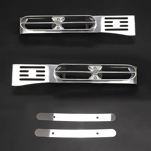 Miniatura 3 de HECASA Soportes de luz para guardabarros delanteros compatibles con Peterbilt 388 389 Double JJ Blinker Bar Ribbed Guard Brace Par de soportes de