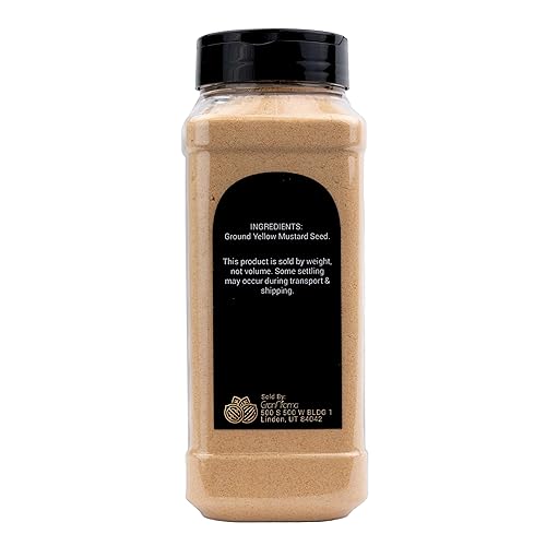 Miniatura 4 de GranAroma Mostaza amarilla molida, sabor intenso y picante para cocinar, condimentar y encurtir (1.3 libras)