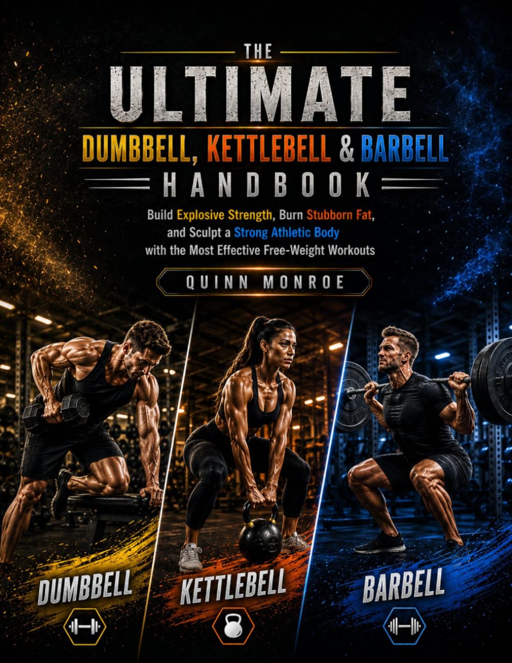 THE ULTIMATE DUMBBELL, KETTLEBELL & BARBELL HANDBOOK: Build Explosive Strength, Burn Stubborn Fat, and Sculpt a Strong Athletic Body with the Most Effective Free-Weight Workouts